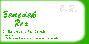 benedek rex business card